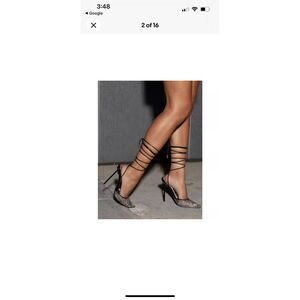 Jessica Rich Ankle Tie Pointed Toe Pump Leopard Womens Size 39